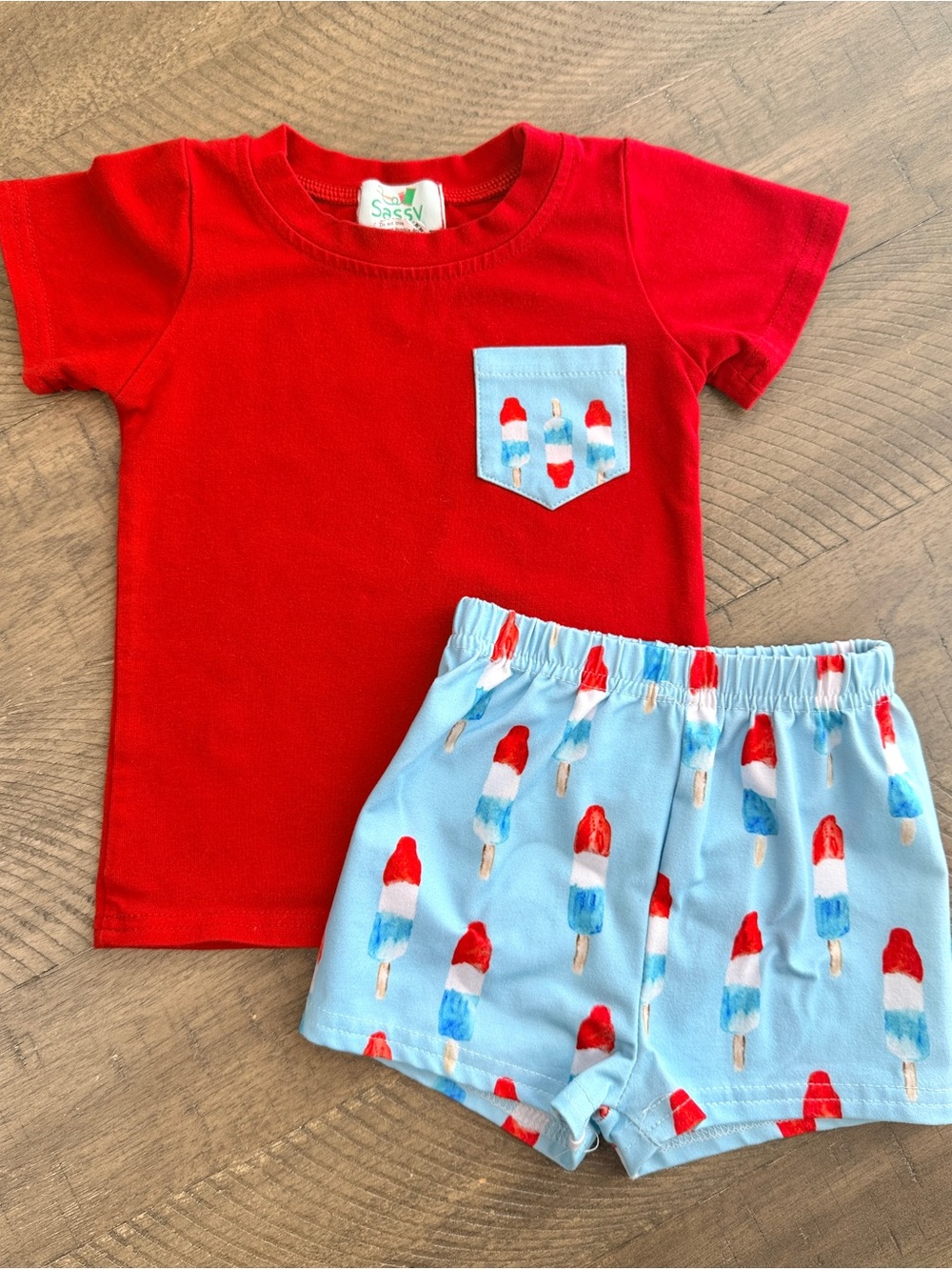 12m Sassy Stitches Short Set